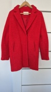 Promod płaszcz wełniany czerwony 36 38 S M