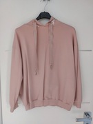 Bluza z kapturem, cekiny firmy MEGI roz. L/XL pudrowy róż 