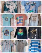 Zestaw t-shirtów, koszul, bluzek 116-128cm 