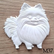 Pies szpic miniaturowy pomeranian figurka do malowania magnes dla dzieci 