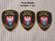 Naszywki Straż Miejska Legionowo emblematy miasta 3 szt. komplet