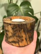 Drewniany świecznik handmade 