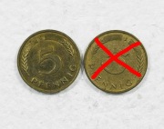 Moneta 5 PFENNIG 1980