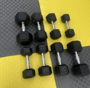 Hantle HEX 10kg Żeliwny do Ćwiczeń Gumowany Żeliwo Powlekane