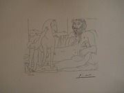 **Pablo Picasso** „ Odpoczynek rzeźbiarza”. 1959 r.  sygn. Oryg.