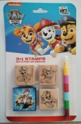 Psi Patrol zestaw stempli 3+1, kredka świecowa z mechanizmem naciskowym 