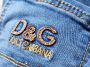 Dolce  Gabbana D&G spodnie jeansy dżinsy kryształki zdobione   casual
