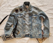 Kurtka katana jeansowa niebieska Denim S