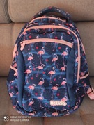 Plecak szkolny Be Uniq granatowy w różowe flamingi