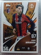 Karta Piłkarska Topps Match Attax Man of the Match WILD Card – JUAN MIRANDA