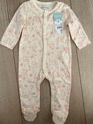 Piżamka niemowlęca jednoczęściowa z zakrytymi stopkami – nowa