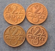 2 grosze 1937-1939 ;4sztuki