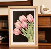 oryginalna akwarela, obraz w ramie "Tulipany"