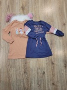 Zestaw 2 sukienek dresowych Sinsay - rozmiary 110 i 116 (wypadają podobnie)