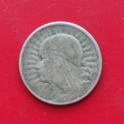 2 ZŁOTE GŁOWA KOBIETY 1934 rok - srebro AG oryginał nr2