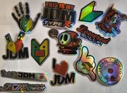 Naklejki JDM Laser Moto wlepki na motor rower samochód 