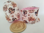 Komplet zestaw czapka komin wiosenny bawełniany Wróżki Lalki dziewczynka