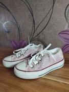 TRAMPKI TENISÓWKI DZIECIĘCE PRZEDSZKOLE RÓŻOWE BROKAT ROZ.26