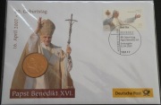 Koperta Numizmatyczna  Benedykt XVI - 80 Urodziny