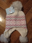 Śliczna czapka  z pomponem 42-44cm