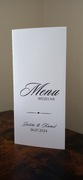 Menu weselne stojące 