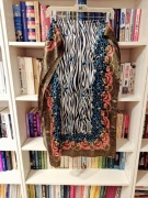 Jedwabna chusta szal silk animal print wzór zebra