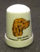 Naparstek Kolekcjonerski Porcelanowy - Pies - seter irlandzki