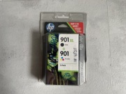 Zestaw HP 901 XL czarny + HP 901 Trójkolorowy - nowe, oryginalne tusze 