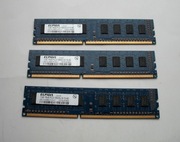 Pamięć RAM DDR3 Elpida 3GB ( 3 x 1GB) 1GB 1333MHz EBJ10UE8BDF0-DJ-F 