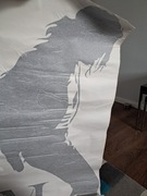 Samoprzylepny, szary wizerunek michaela jacksona na ścianę z inicjałami 