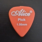 Kostka do gitary elektrycznej Alice Pick 1.50 mm ciemnopomarańczowa