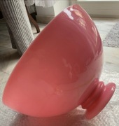 OLBRZYMI stary różowy klosz z epoki /40 cm,