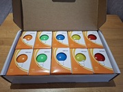 Zestaw 10 kolorowych żarówek LED B22 1W – dekoracyjne G45