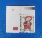 Fi 3448y **narożny, fluorescencyjny   Znaki Zodiaku - Lew 1996 