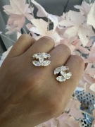 Kolczyki srebrne kryształki chanel Premium 