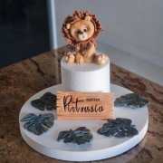 Zestaw Lew , safari , napis liscie , tort urodziny 