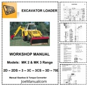 JCB MK2 BK3 2D 2DC 3C 3CS 3D 700 Instrukcja serwisowa, naprawcza