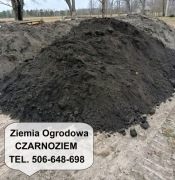 Czarna ziemia z domieszką torfu, czarnoziem, ziemia ogrodowa, humus