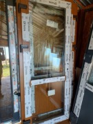 Drzwi zewnętrzne nowe Pcv 210*90 z klamką złoty dab 