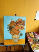 Obraz malowany akrylowy - Słoneczniki Van Gogha - replika 