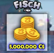 FISCH / FISH- 5 000 000 C$ (COINS) + BONUS