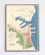 Stary plan Port Gdynia 1930r 70x50cm