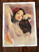 Obraz akt ręcznie malowany