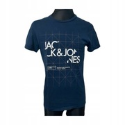 *T-SHIRT MĘSKI JACK&JONES M S BLUZKA KOSZULKA GRANAT BAWEŁNA MĘSKI