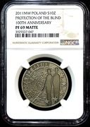 10 ZŁ 2011, EUROPA BEZ BARIER NGC PF69 MATTE #74