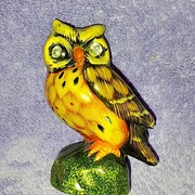 Stara ceramiczna figurka sowa 