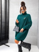 Sukienka  sweterkowa, długi sweter golf oversize jesien/zima