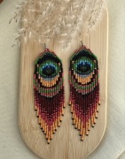 Kolczyki z japońskich koralików.