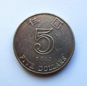 5 Dolarów 2013 r.  Hong Kong