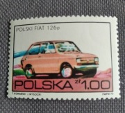 Znaczek PRL fiat 126p 